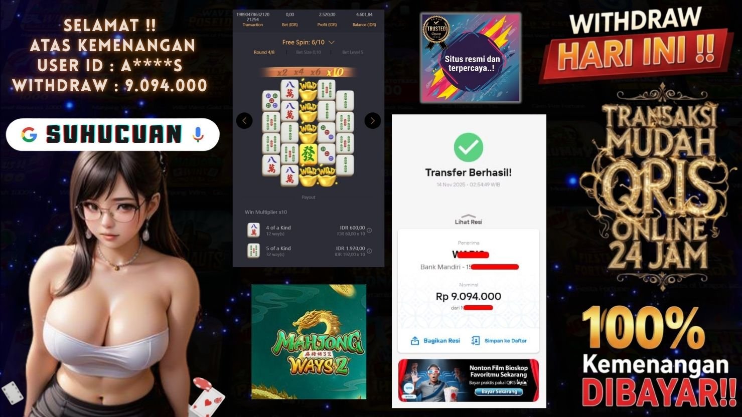 SUHUCUAN JACKPOT SLOT MAHJONG WAYS 2